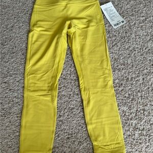 Lululemon Athletica Yellow Leggings High Waist Full Length